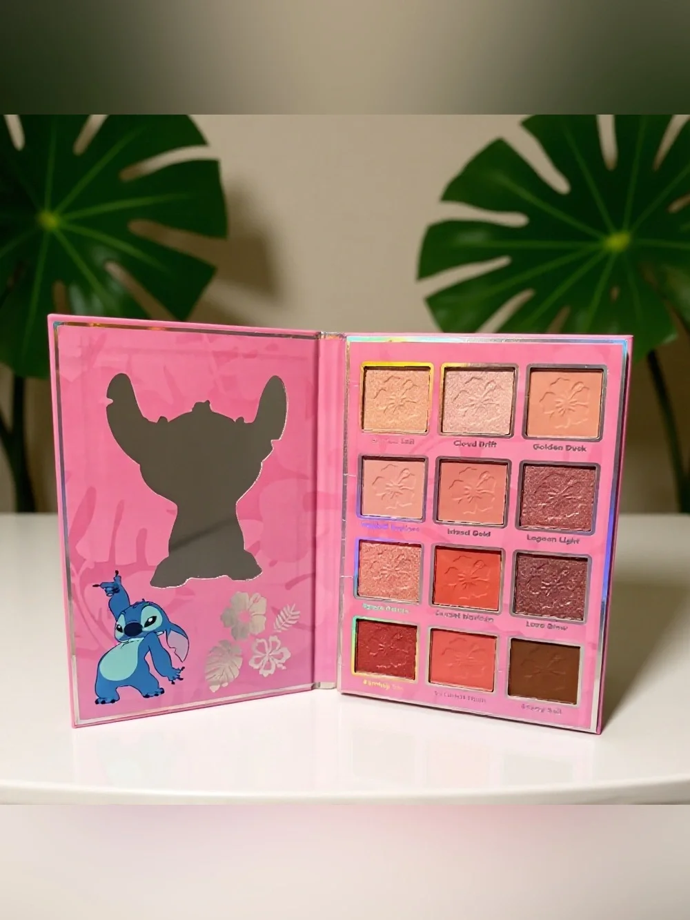 Disney Stitch Eyeshadow Palette Pink Blue Tropical Collection New